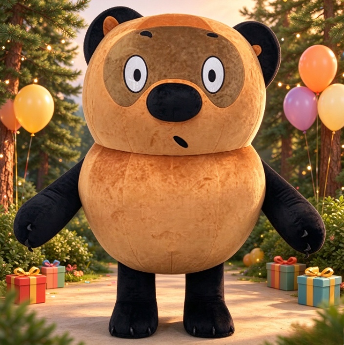 Event & Party Supply Photos - Надувной костюм маскота коричневого медведя для